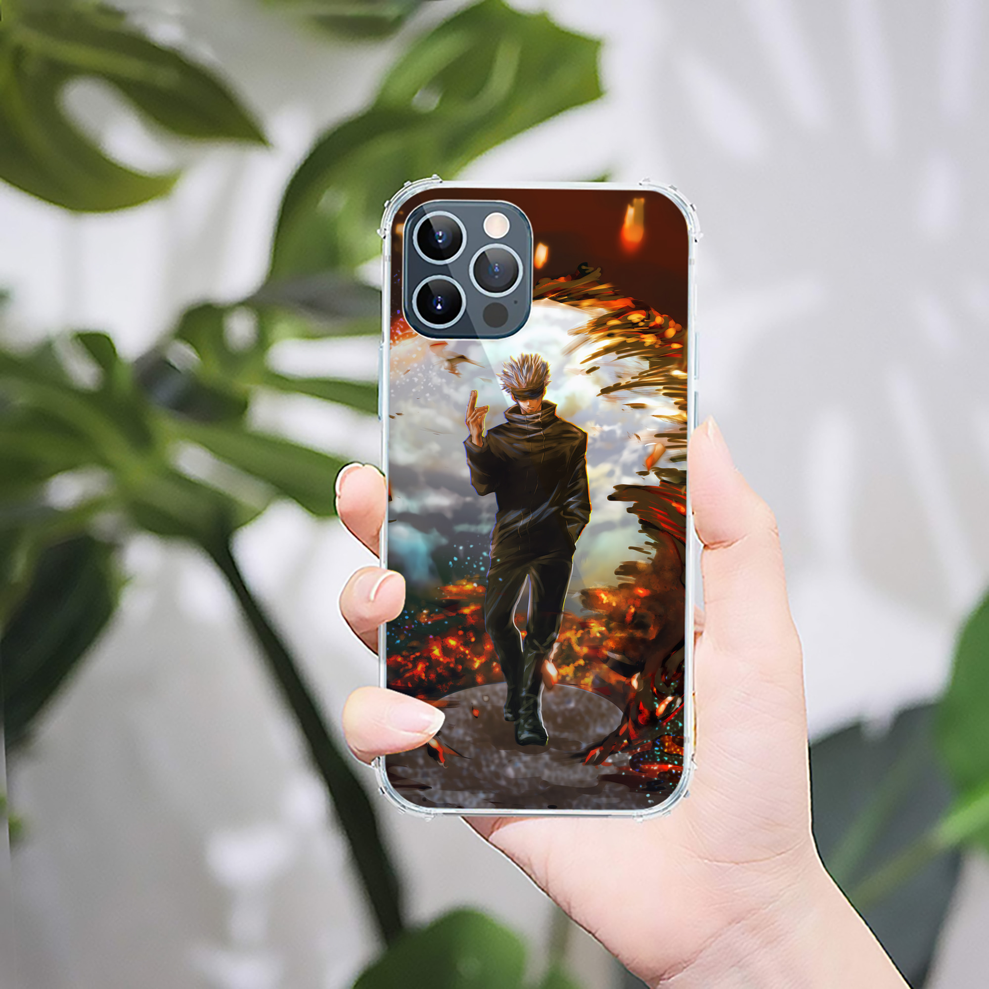 （画像用） 呪術廻戦 Jujutsu Kaisen 【iPhone 12シリーズ対応】透明スマホケース（クリアソフトケース）